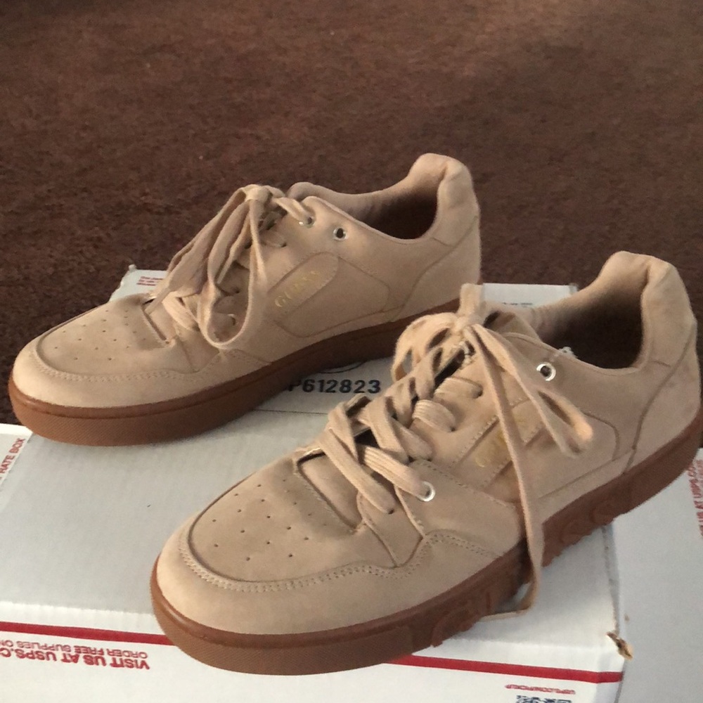 Guess Size 11 Dusty Rose Suede Sneakers - Picture 3 of 5